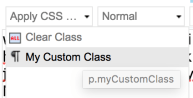 Custom Class in Sitecore RTE Dropdown