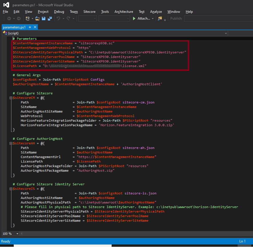 sitecore20horizon20-20parameters